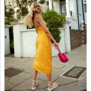 Zara satin effect midi dress